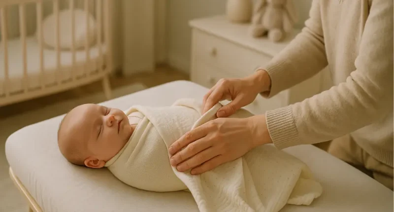 Swaddle a newborn