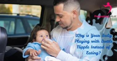 Baby Playing with Bottle Nipple Instead of Eating