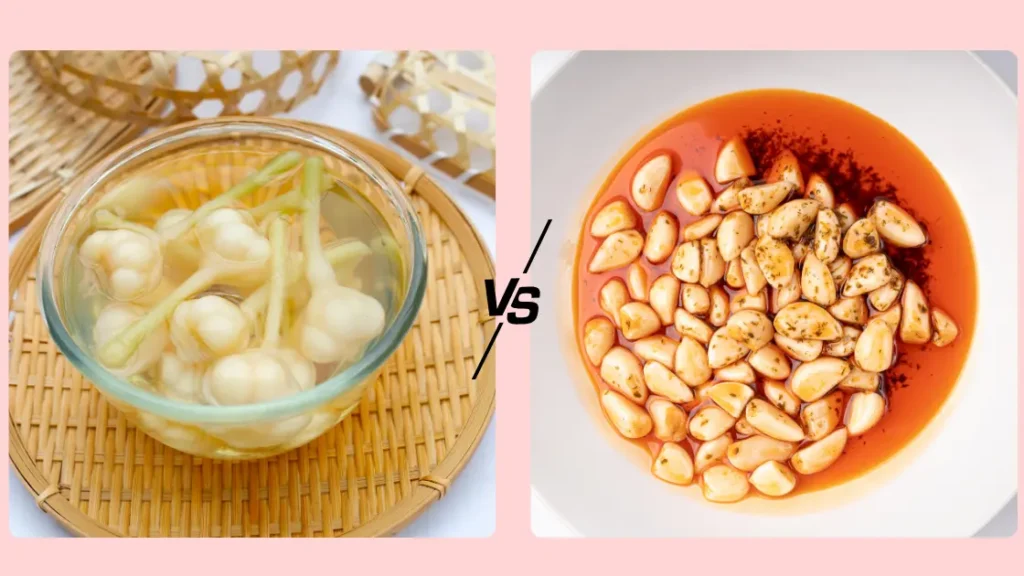 Fermented vs. Vinegar Pickled Garlic 