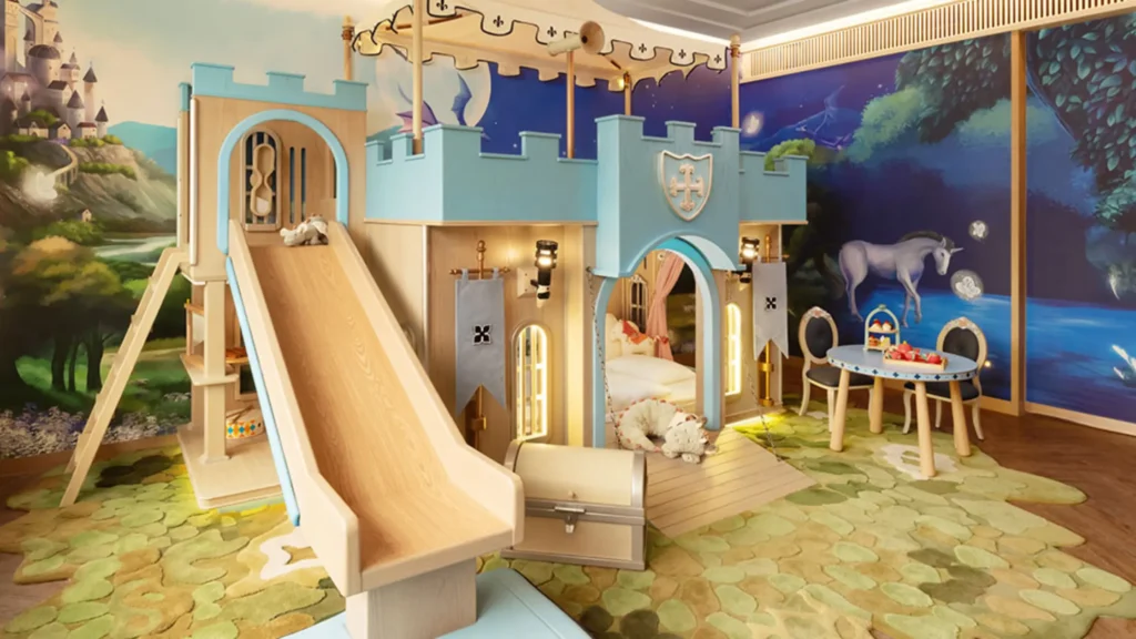 kids bed with slide
